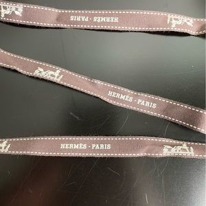 Hermes signature brown ribbon